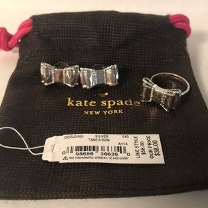 Kate Spade Take a Bow Ring & Earrings